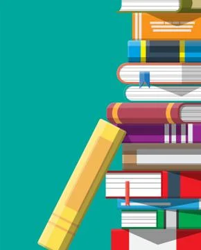 Pile of books. Illustrazione stock