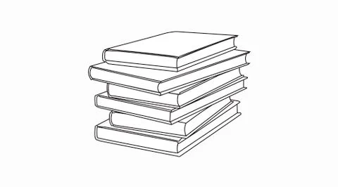 Pile of Books Stock Illustration