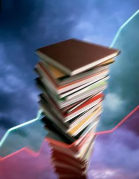 Pile of books, progress, movement Stock Illustration