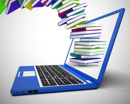 Pile of books for reading to gain knowledge and literacy - 3d il Stock Illustration