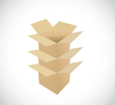 Pile of boxes. illustration design Stock Illustration