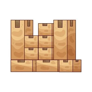 Pile of boxes illustration Stock Illustration
