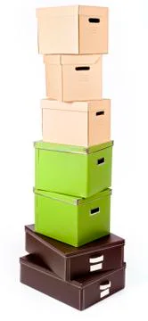 Pile of boxes Stock Photos