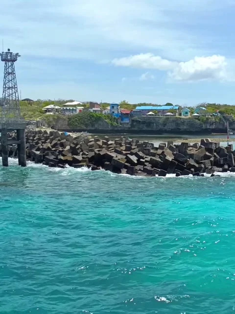 Pile of breakwater rocks on the beach. Stock Footage 296903480