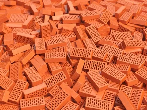 Pile of brick. Construction background. Иллюстрация