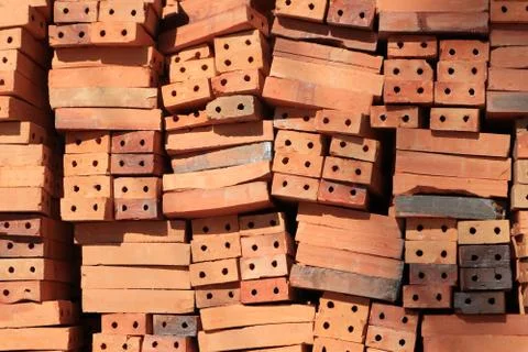 Pile of Brick Texture Stock Photos