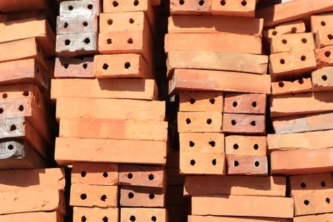 Pile of Brick Texture 스톡 사진