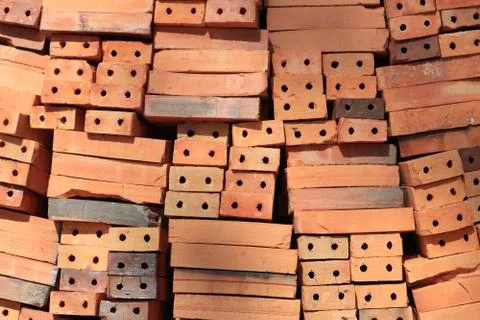 Pile of Brick Texture Foto stock