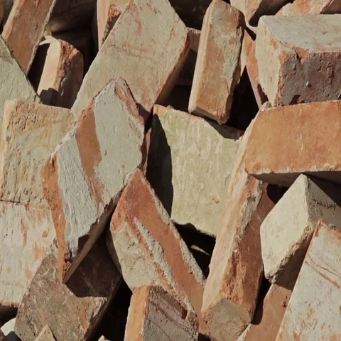 Pile of bricks, Dolly shot Stock Footage 69559227