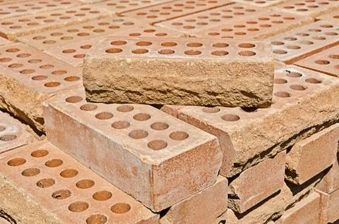 Pile of bricks Stock Photos