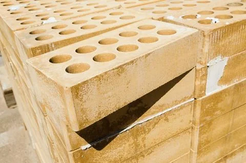 Pile of bricks Stock Photos