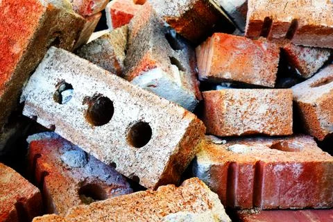 Pile of bricks Stock Photos