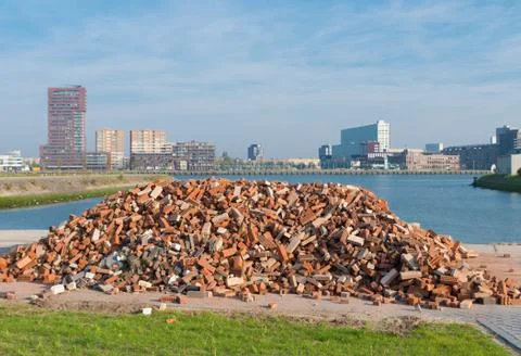 Pile of bricks Stock Photos