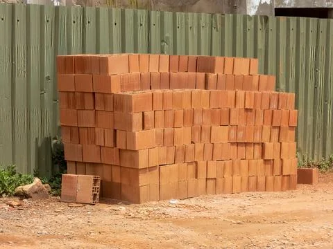 Pile of bricks Stock Photos