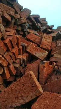 Pile of bricks Stock Photos