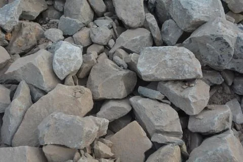Pile of bricks under the sky Stock Photos