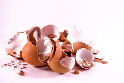 Pile of Broken Egg Shells Stock Photos