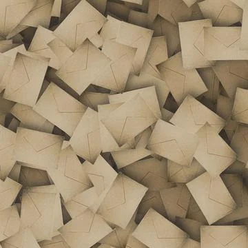 Pile of Brown Letters Stock Illustration