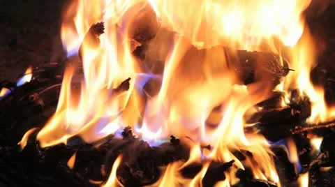 Pile of Burning Cable Wires Stock Footage 11115204