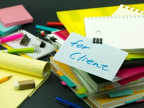 The Pile of Business Documents; For Client Stock Photos