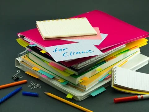 The Pile of Business Documents; For Client Stock Photos