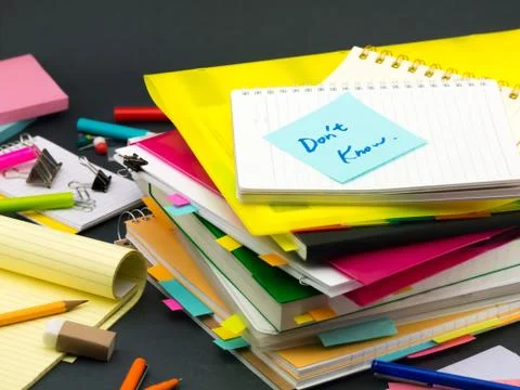 The Pile of Business Documents; Don't Know Stock Photos