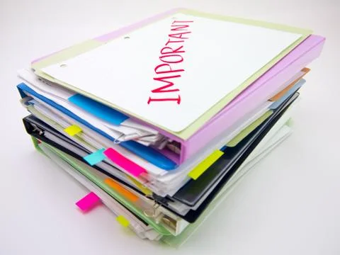 The Pile of Business Documents; Important Stock Photos