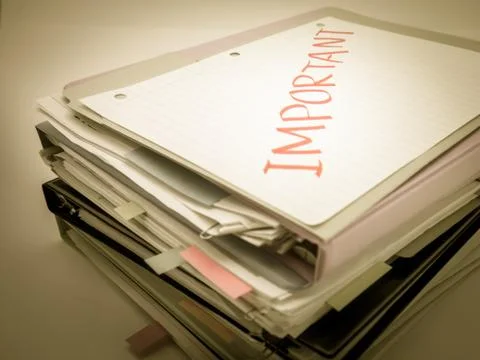 The Pile of Business Documents; Important Stock Photos