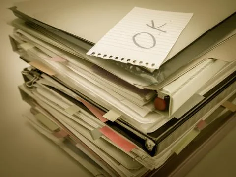 The Pile of Business Documents; OK Stock Photos