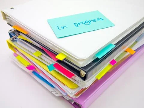 The Pile of Business Documents; In Progress Stock Photos