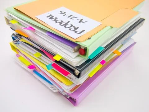 The Pile of Business Documents; Proposal Foto stock