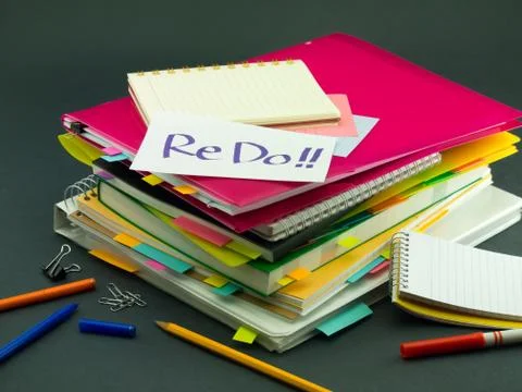 The Pile of Business Documents; Re Do Foto stock
