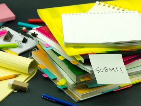 The Pile of Business Documents; Submit Stock Photos