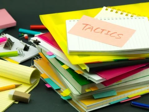 The Pile of Business Documents; Tactics Stock Photos