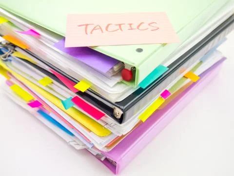 The Pile of Business Documents; Tactics Foto stock