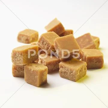 A pile of butter fudge Stock Photos