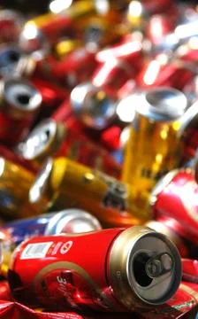 Pile of cans Stock Photos