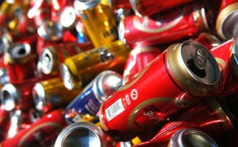 Pile of cans Stock Photos