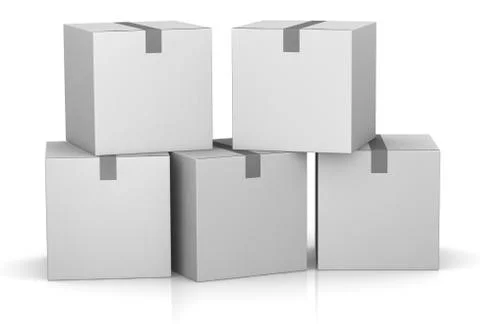 Pile of card boxes Illustrazione stock