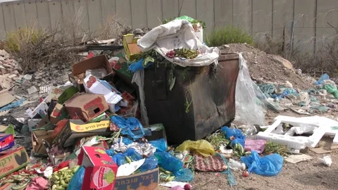 Pile of cardboard boxes garbage, food and construction waste 動画素材 141992759
