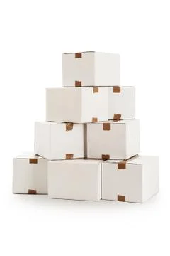 Pile of cardboard boxes Stock Photos