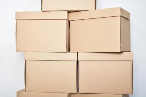 Pile of cardboard boxes Stock Photos