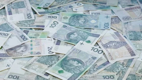 Pile of cash laying on the table while camera slowly orbits the center 動画素材 196827759