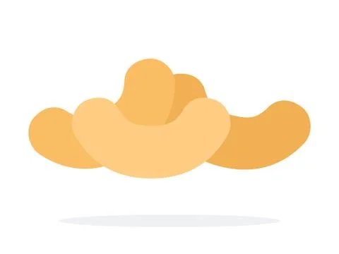 Pile of cashew nuts vector flat isolated Stock Illustration