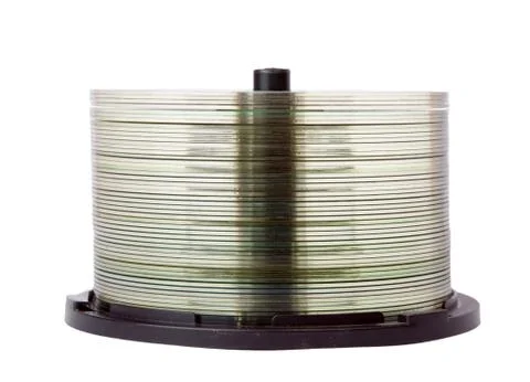 Pile of cd isolated Stock Photos
