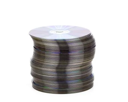 A pile of cd in a white background Stock Photos