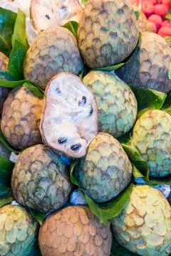 Pile  cherimoya Stock Photos