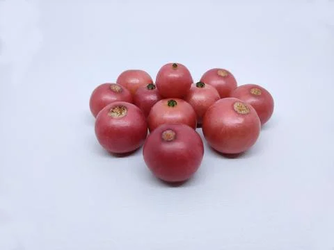 Pile of cherries on a white background Stock Photos