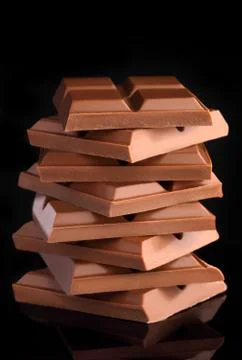 Pile of chocolate Stock Photos