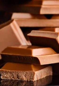 Pile of chocolate Stock Photos